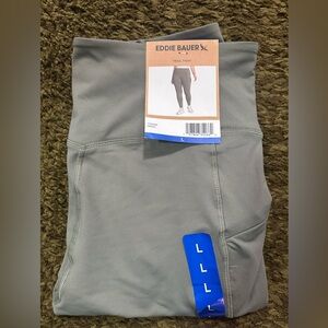 NWT Women’s Eddie Bauer Leggings Trail Tights Large Green